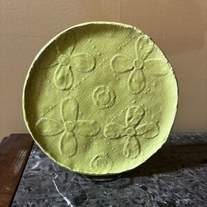 Bella Vita Fortunate Green Floral Ceramic Serving Plate  Made‎ In Italy 11"